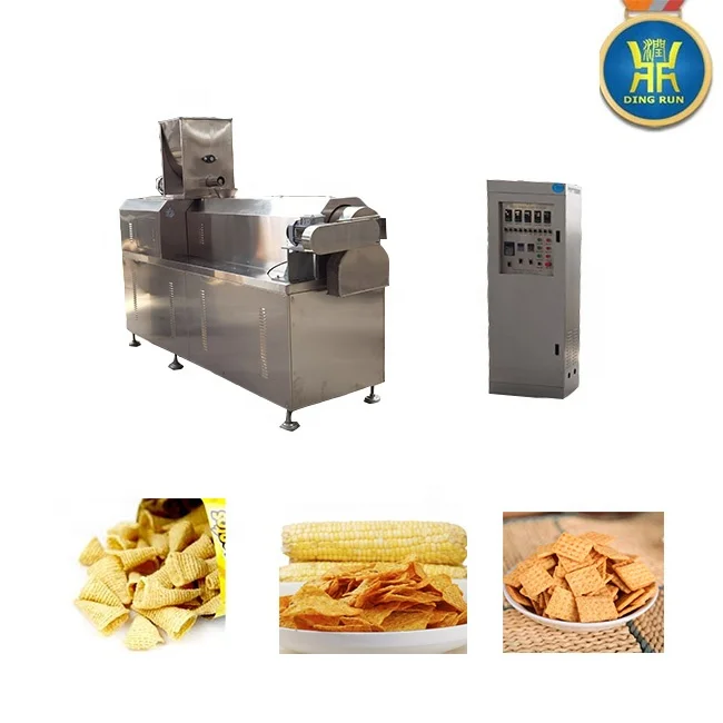 fried snack food making machine bugles puff snack production line crispy chips bugles process line