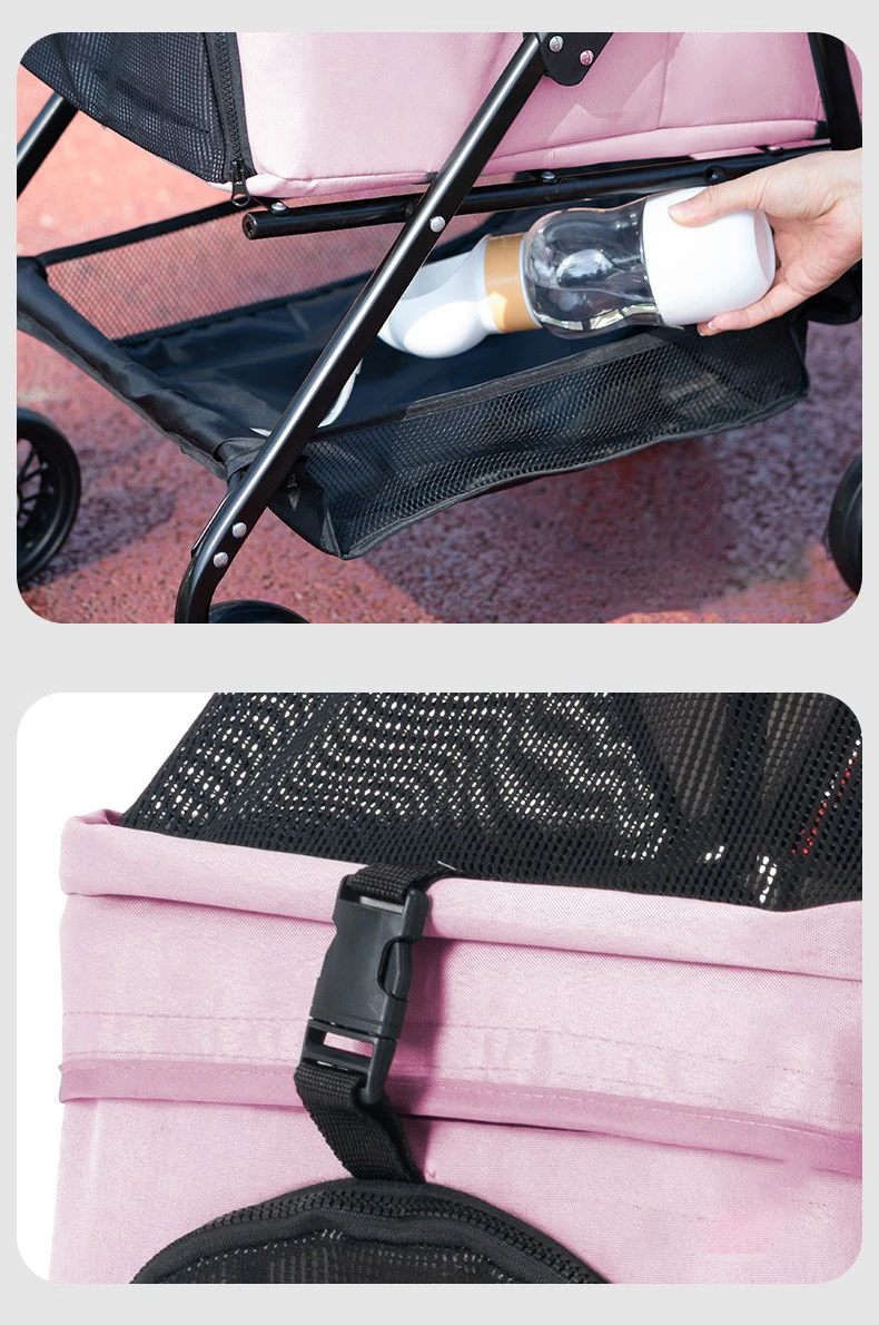 Newly Arrived Easy to Fold Portable Hand Trolley for Small Dogs and Cats Travel Lightweight and Foldable Outdoor Pet Cart