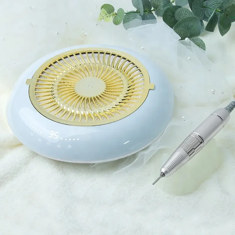 2 in 1 Multi-functional 60W Electric Nail Dust Collector with Touch Screen Nail Vacuum Cleaner Electric Nail Drill Machine