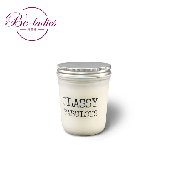 Custom  glass jar scented wax candles for home decoration