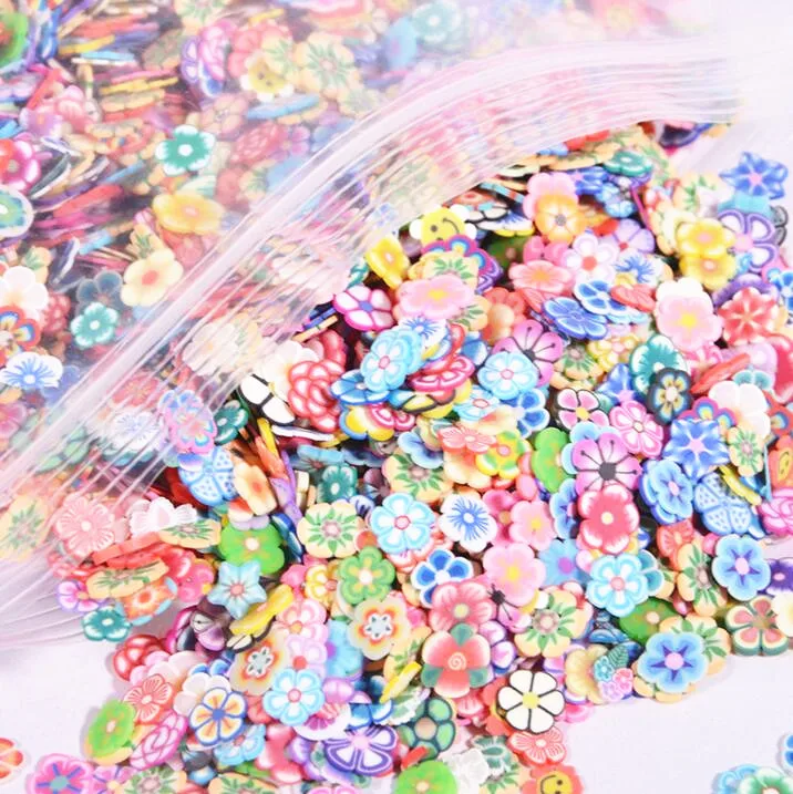 Hot Selling Smile Face Slices Polymer Crafts Sprinkle Nail Art Slices For DIY Nail Decorations