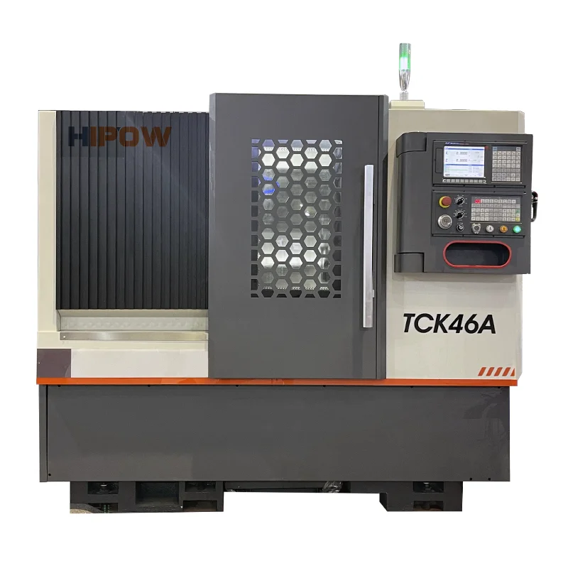 Тайвань HIWIN линейные рельсы CNC поворотный центр наклонная кровать токарный станок TCK46A цена