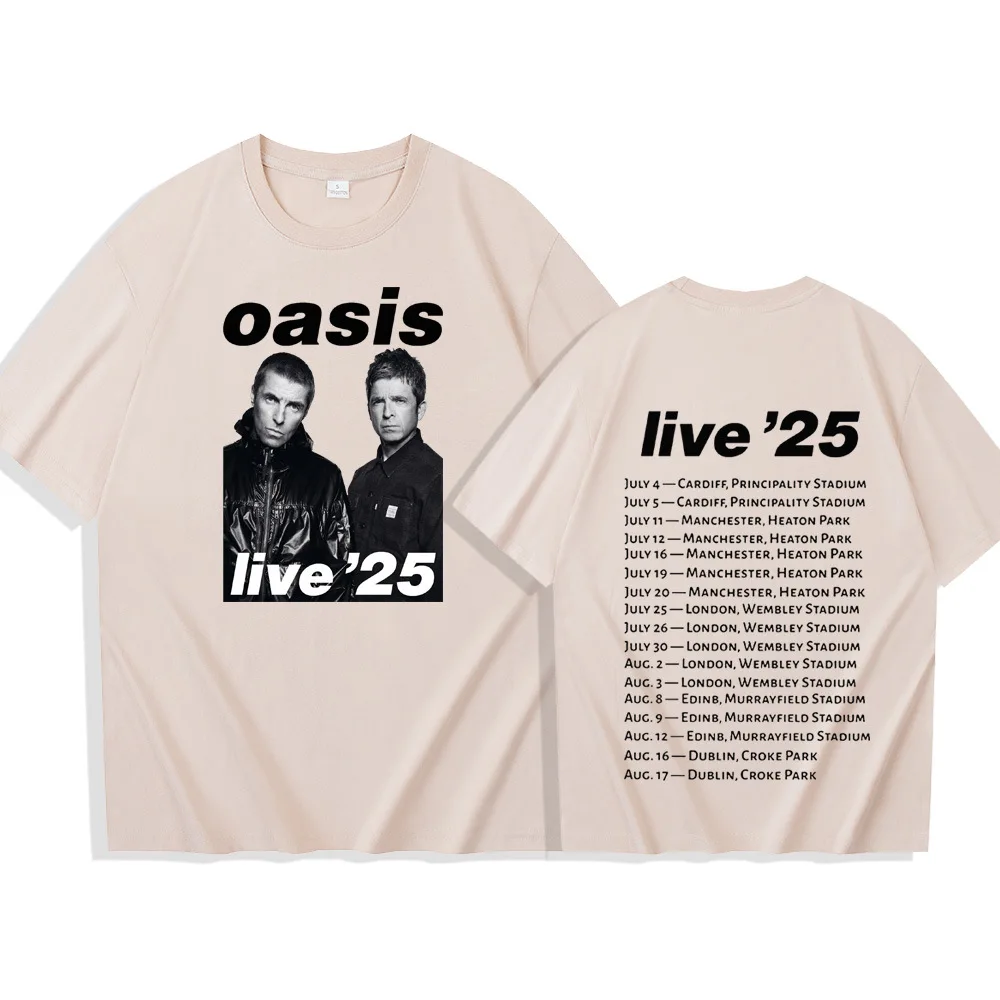 Oasis Live 25 Tour Футболка мужская женская летняя повседневная футболка