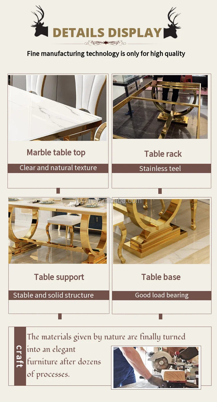 traditional chinese tea metal wedding black restaurant dining side table modern iron marble dining table set