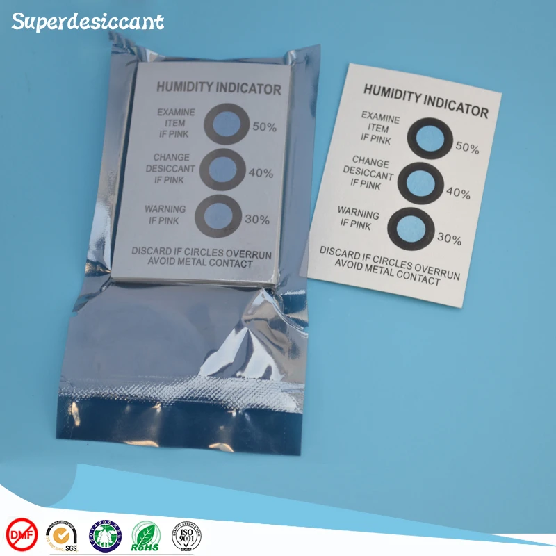 humidity tester Moisture Absorption Desiccant Co - free Humidity Indicator Card