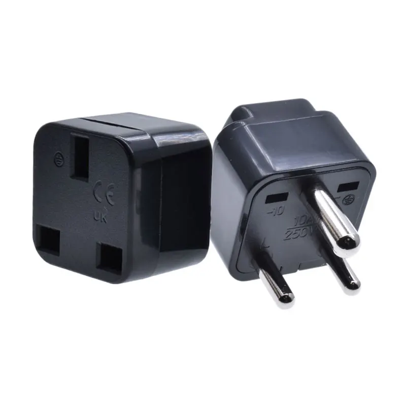 South Africa Power Plug Travel Dubai Saudi Arabia India Pakistan Electric Socket Adapter Type D 10A250V Black Color England Plug