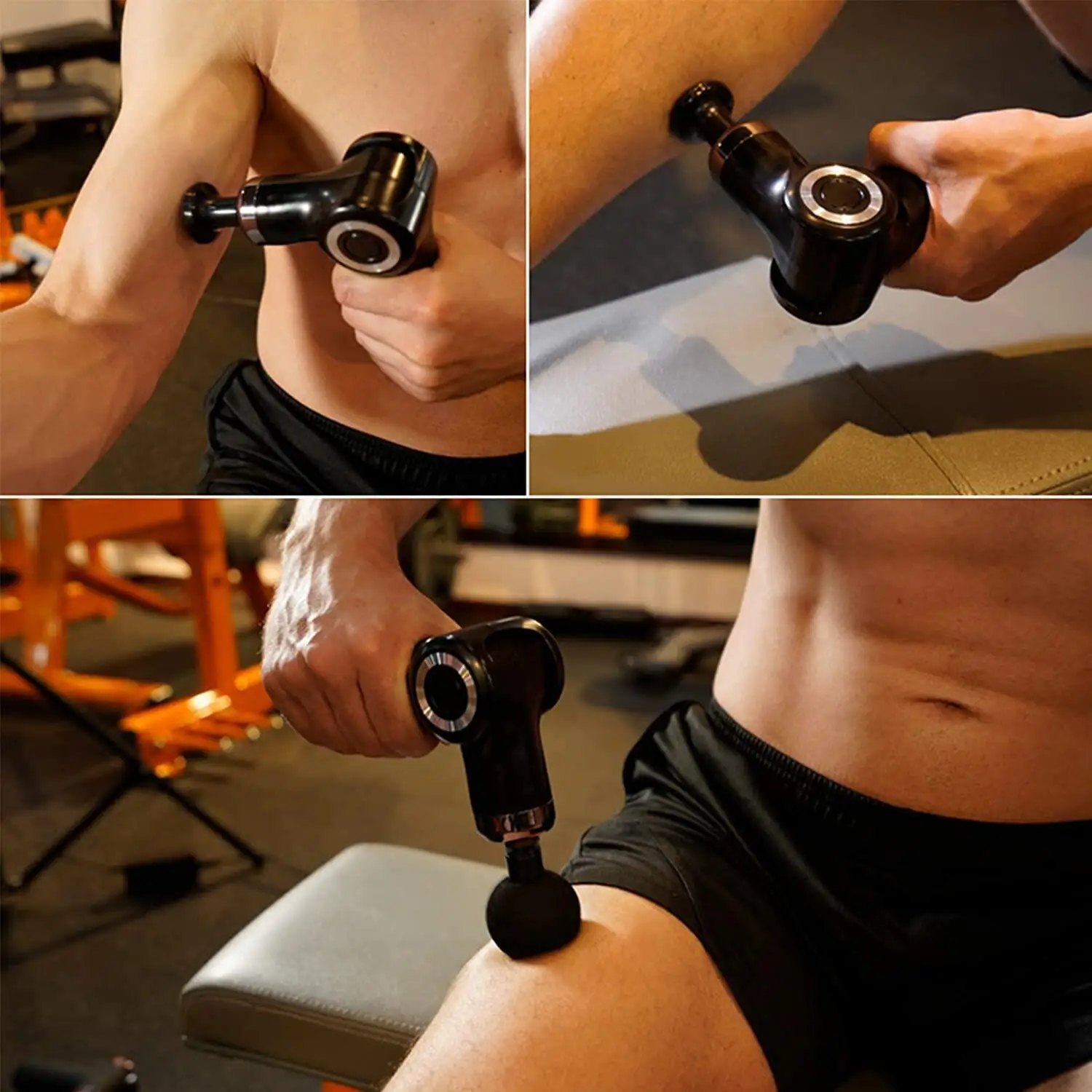 Private Label Black 180 Degree Wholesale Body Electric Impulse Massage Products Massage Machine Gun High Quality 2023 For Back