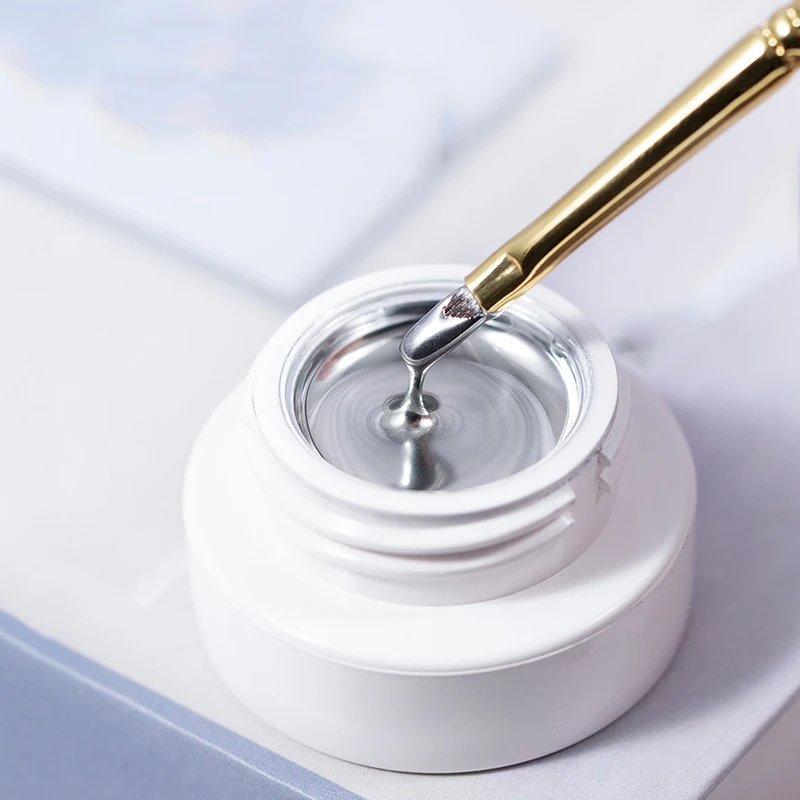 Private Label Metallic Painting Gel Polish Nail Art Silver Chrome Metal Painting UV Gel