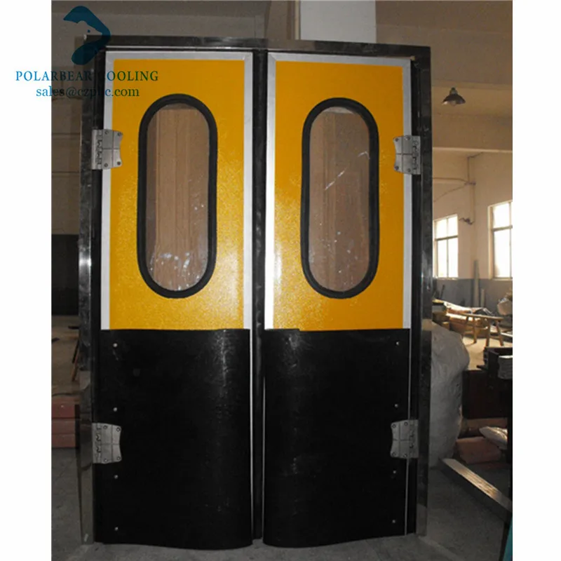2023 Hot Sale Double Leaf Kitchen Stainless Steel Double Swing Traffic Doors for Food Industry