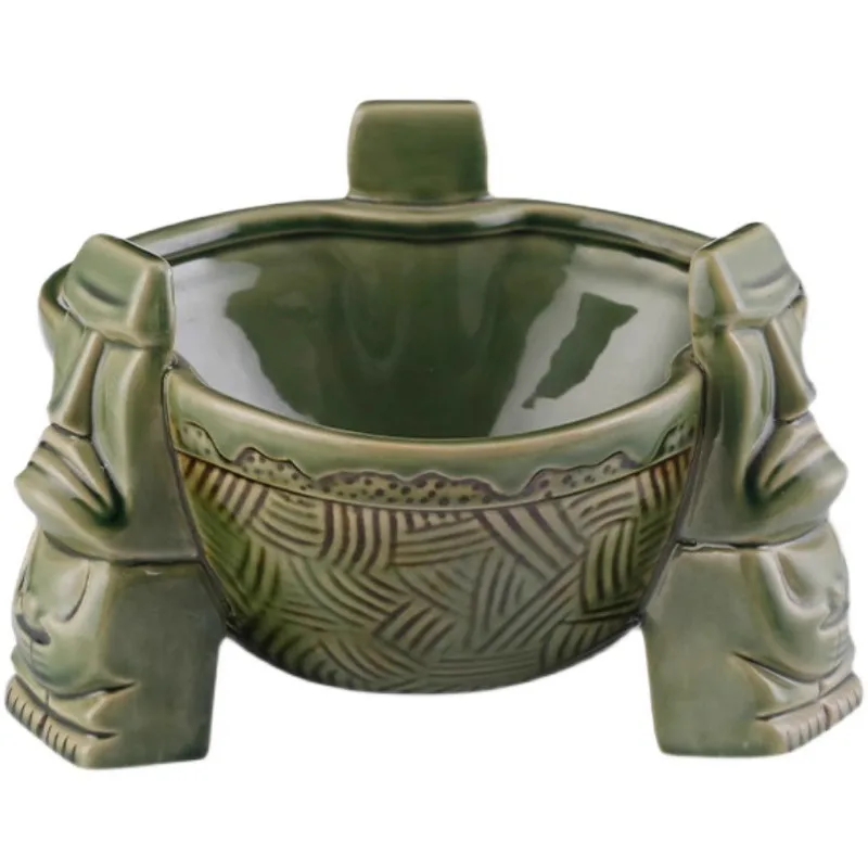 Punch Bowl TIKI Summer Cold Drink Bar Hawaiian Cocktail Fruit featured glass ceramics