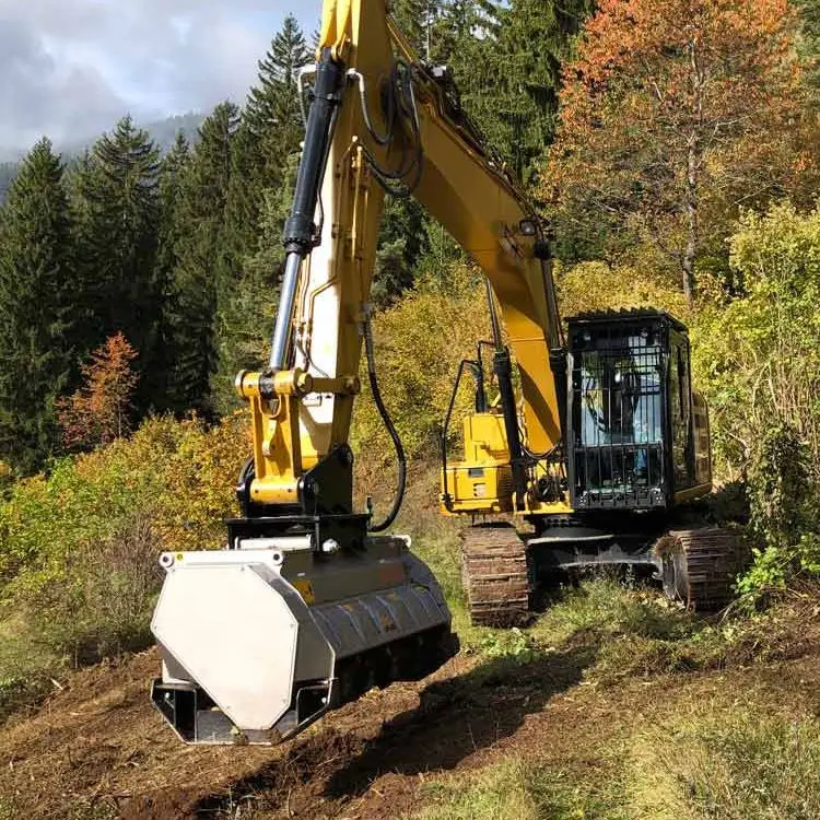 Skid Steer Attachments Mini Excavators Loader Mulcher Forestry Excavator Mulchers