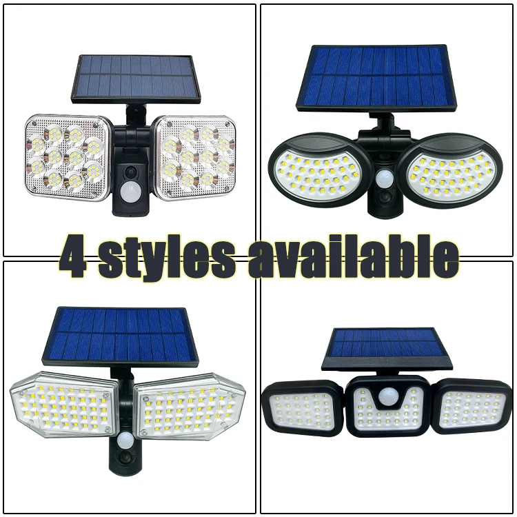 
Bright outdoor waterproof led Security Lights Motion Sensor Rotatable Dual Head Wall Lamps Solar garden solar light 