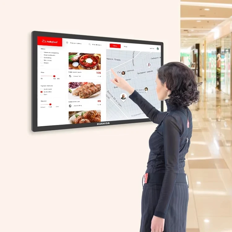 4K touch screen panel 42 50 55 inch touch screen digital signage display digital advertising screen interactive kiosk