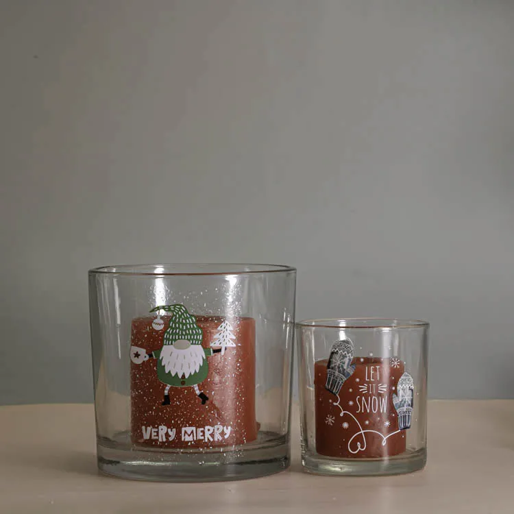 Clear Glass Candle Jar 210ml Glass Bottle  Empty Cylindrical