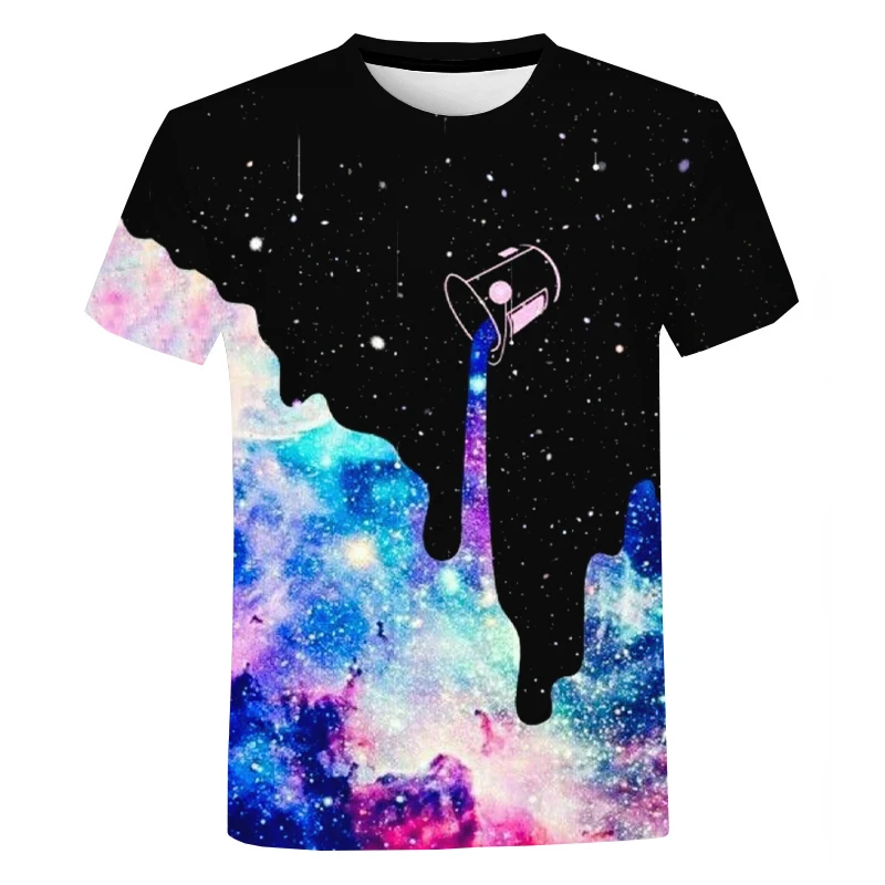 Pretty Pattern Paint bucket art 3D Printed Shirt for Men Digital Printing T Shirt Custom Unisex Over Print OEM and ODM T-shirts