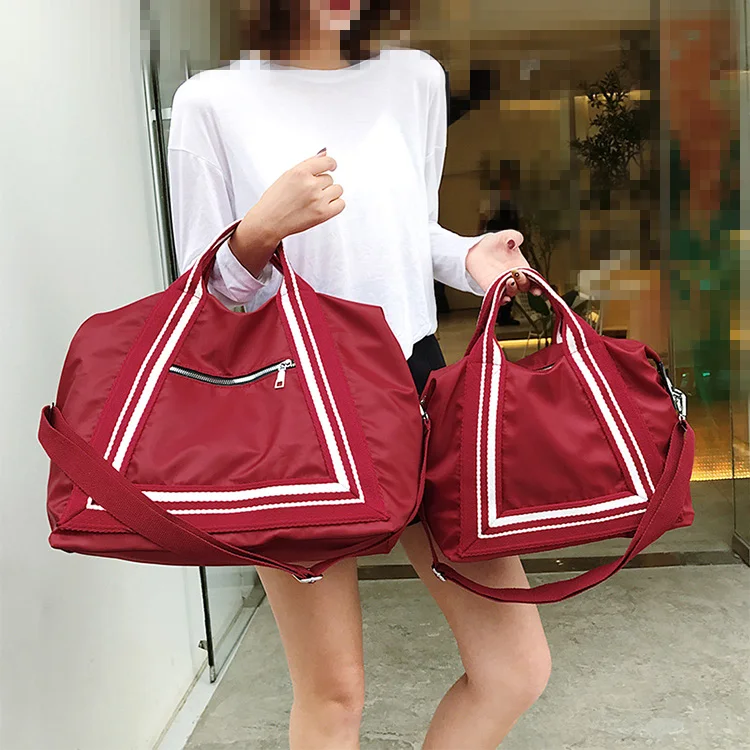 women weekender pink travel luggage bags organizer Waterproof Swimming Yoga  carry on sport gym duffle bag with wet pokecket