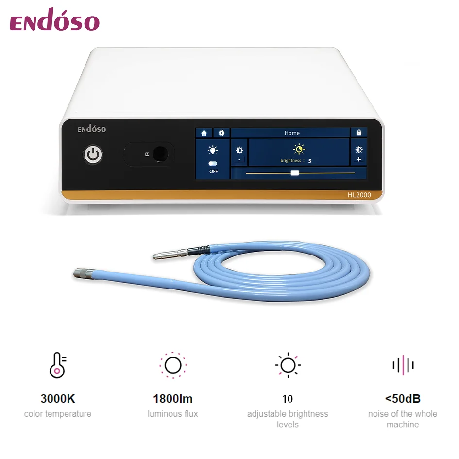 Endoso Medical Endoscopic 100W Led Cold Light Source for Laparoscopy Urology ENT Cystoscopy