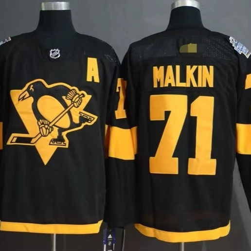 
Pittsburgh penguins oversized Ice hockey team canada american football jersey youth football uniform 