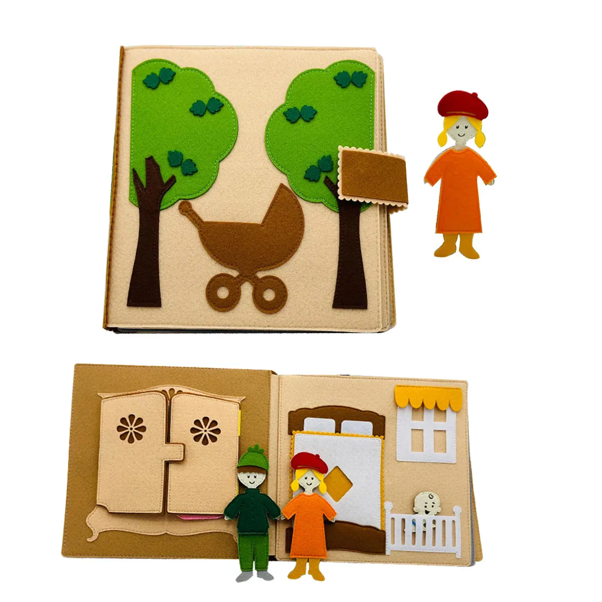 Infant Boys Girls Montessori Sensory Educational 3d Toy Felt Quiet Book Busy Book For Toddlers