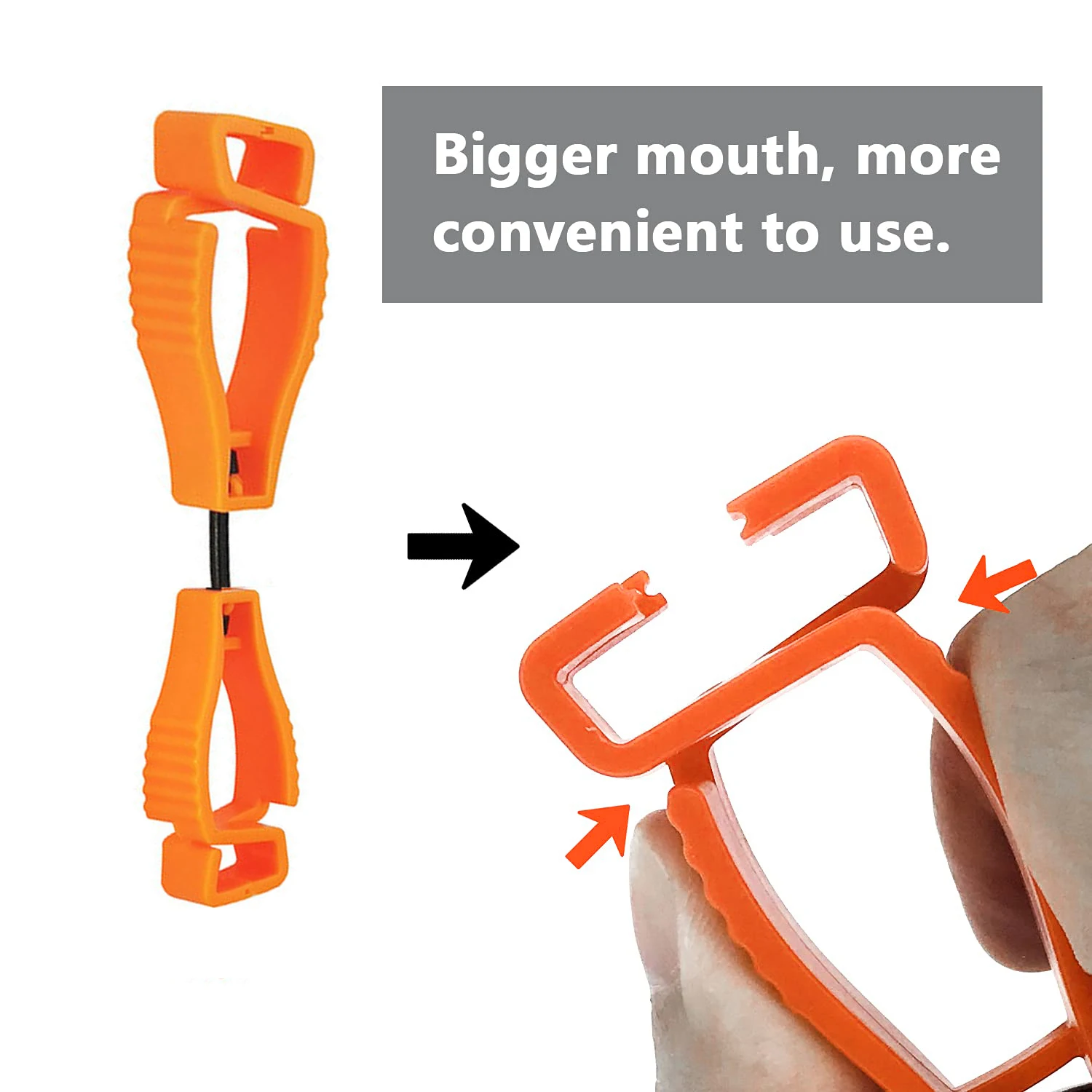 GLOVEMAN POM plastic safety work gloves Anti lost Clip Construction Non Slip Fixing Buckle Hook Grabber gloves Holder clip