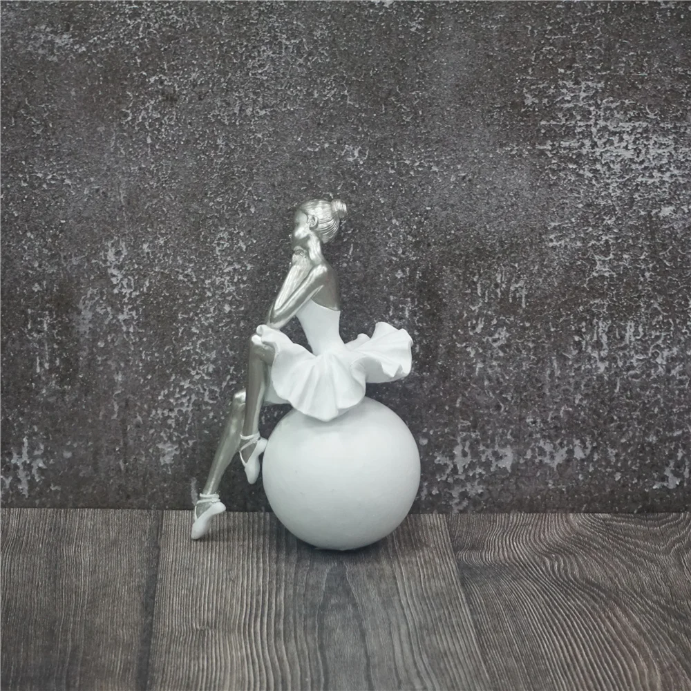 Ballet Dancer Resin Bookends Ballerina Ornament Nordic Book Ends Custom Figurines Dancing Girl Statue Bronze Sculpture