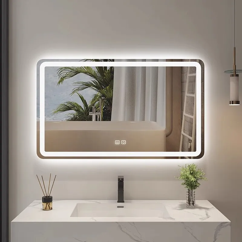 Rectangular Mounted Led Mirror Lighting For Bathroom Wall Mirror With Led Light