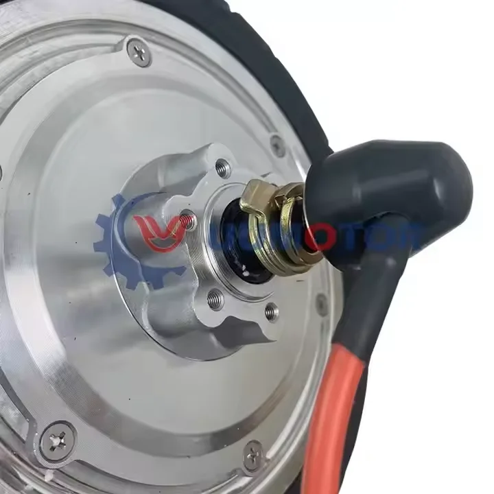 48v1000w 150Nm slow speed 9.5 inch geared brushless wheelbarrow hub motor WITH electromagnetic brake