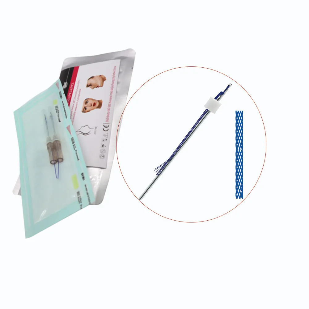 Barbed Suture Eye Brows Lifting Remove Double Chin Double Needle Pdo Threads 20g 100mm 450mm
