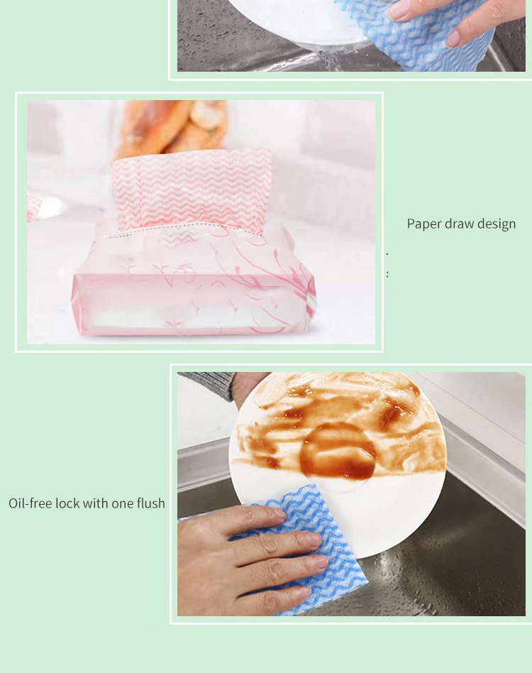 Outlet Multi-functional Reusable Household Strong Stain Removal Pull Out Wipes Nonwoven Cleaning Handy Cloth Dish Washing Towel