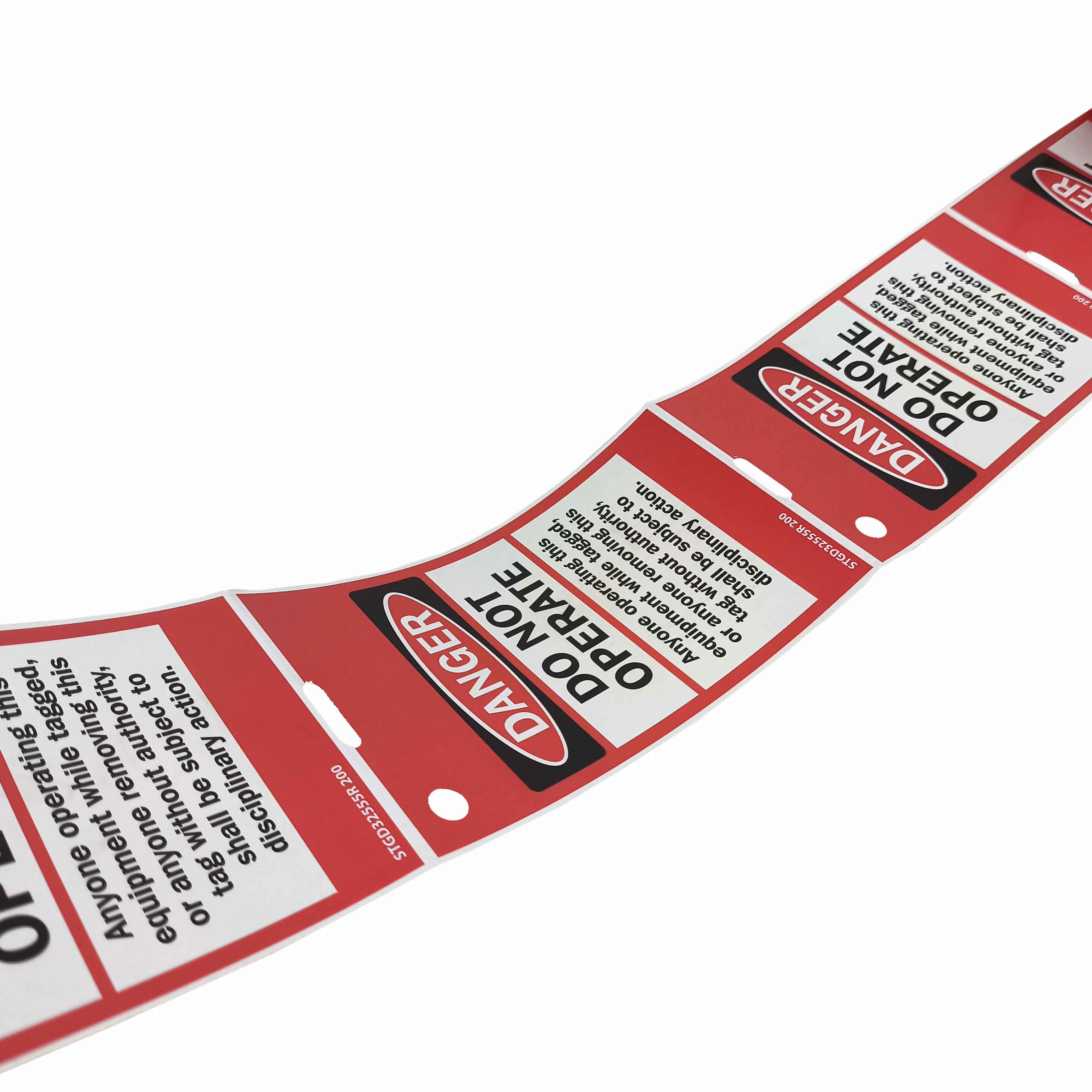 OEM Custom-packaged double-sided printed DANGER warning tags  for Enhanced Safety