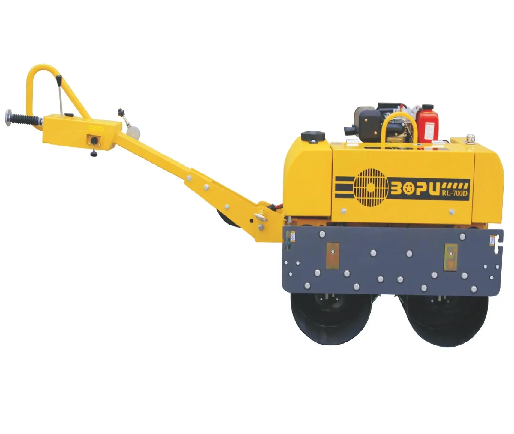 Mini Walk Behind Double Drum Asphalt Concrete Vibratory Road Roller Compactor Machine With Hydraulic Water Cooled Diesel Engine
