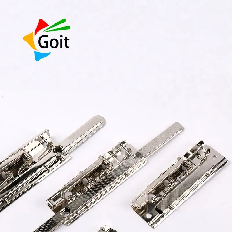 Hot sale 10cm nickle plating metal lever clip 100mm strong spring metal clipboard lever clip for office