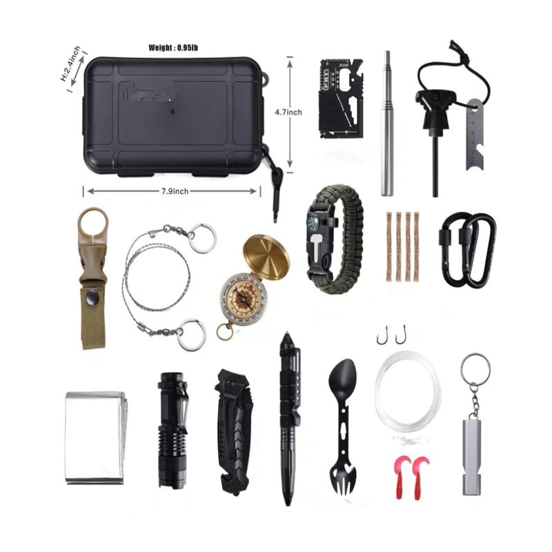 Emergency Survival Kit Camping Hiking Adventure Tool Outdoor Survival Gear Survival Kit
