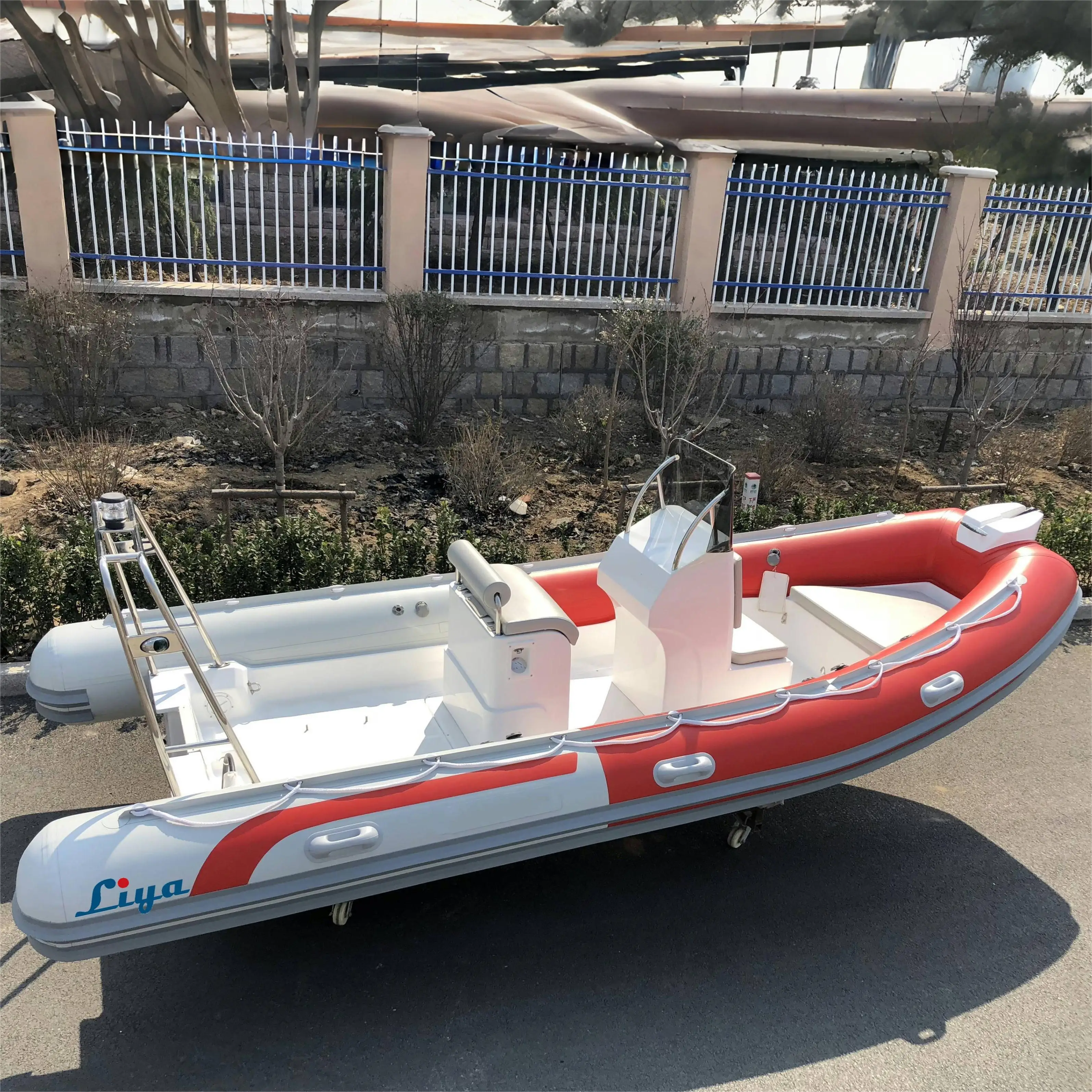 Liya высококачественный 2 7 м-5 м Полужесткий корпус из стекловолокна Orca Hypalon/ПВХ надувные рыбацкие лодки