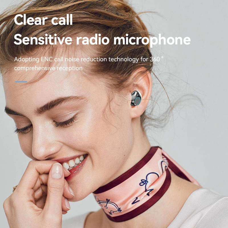 Bluetooth V5.3 Wireless Earphones Zero Delay In-Ear Noise Reduction for Gaming & Sports Waterproof with LED Battery Indicator