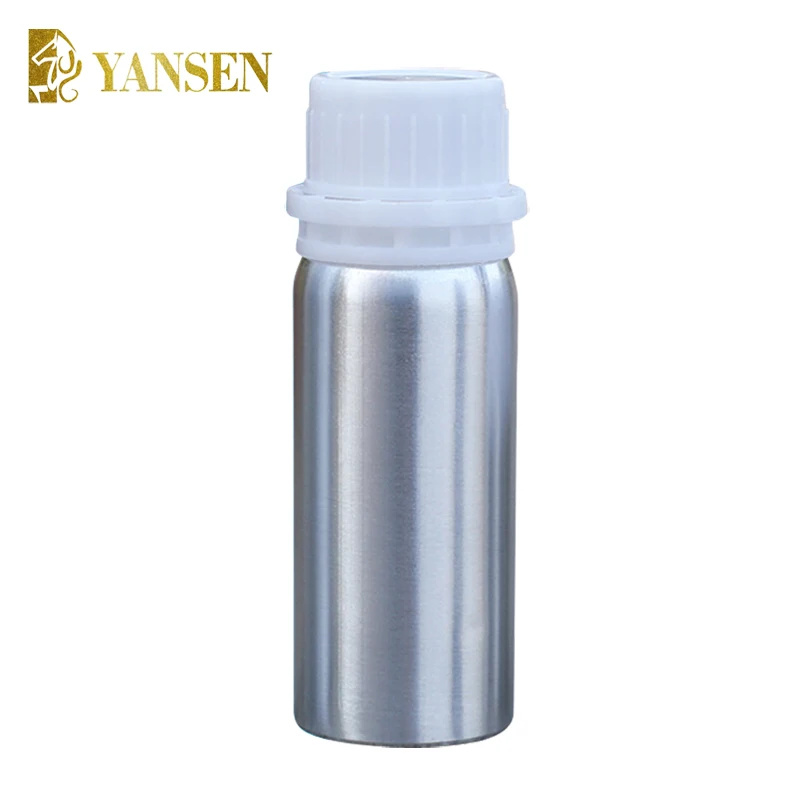 100ml shiny silver Aluminum Bottle for essential oils, flavors, solvents and related products with PP tamper evident screw cap
