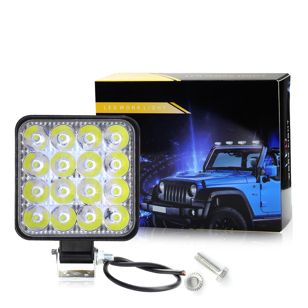 DXZ OEM супер яркий 24V 12V LED пятно света светодио дный рабочий светильник 3 дюйма 48 Вт offroad светодио дный светильник для внедорожных автомобилей 4WD седельный тягач лодка 4x4