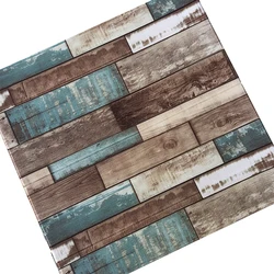New design home decoration self adhesive 3D pe foam wood wallpaper