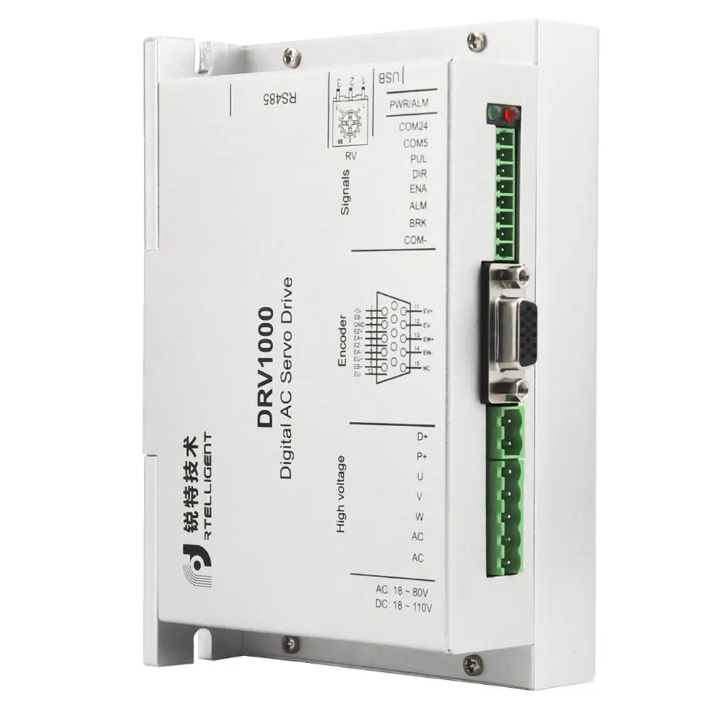 Rtelligent DRV1000 BLDC Driver 18-80VAC 5 5-16.9A 485 бесщеточный двигатель постоянного тока с приводом менее 1000