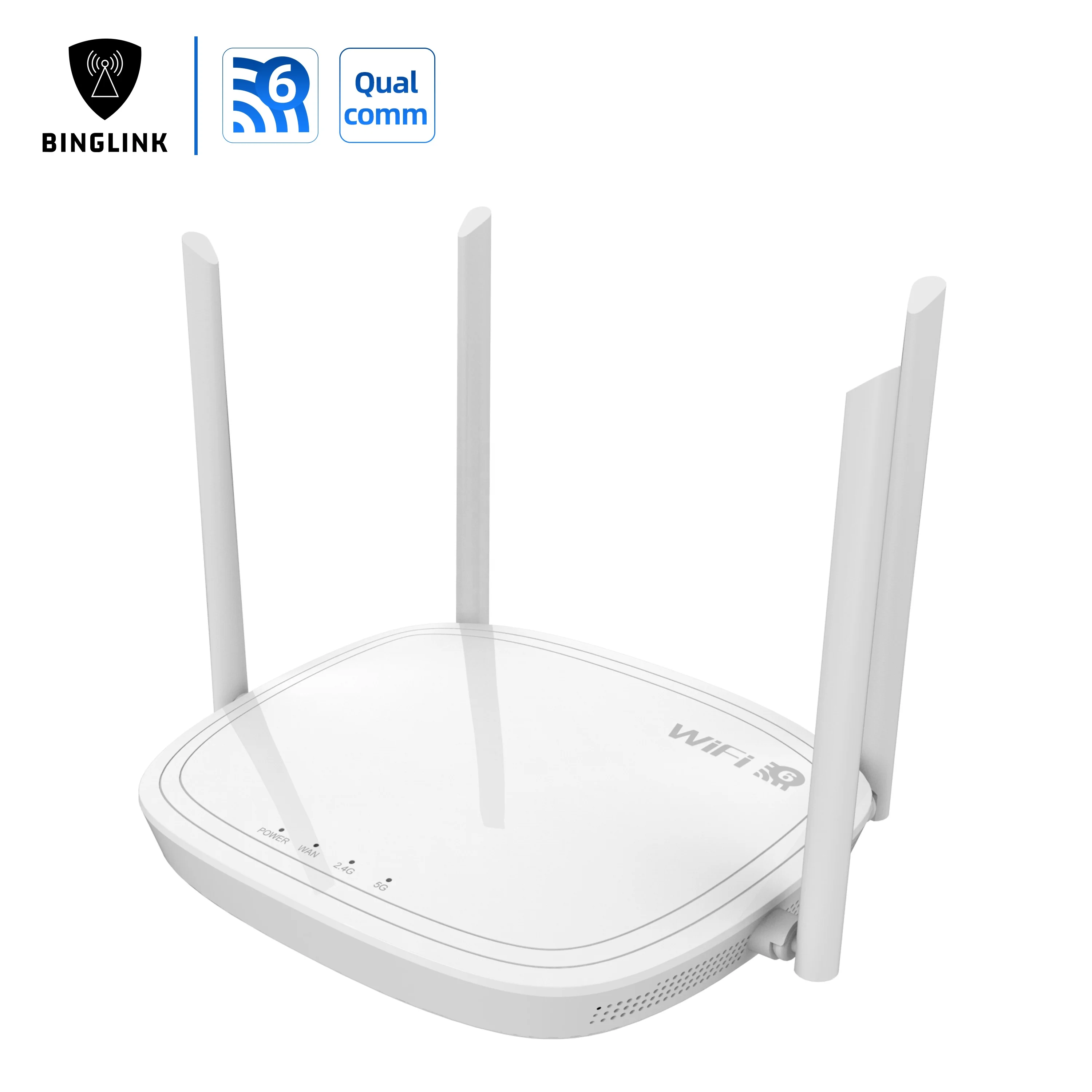 
AX1800 AIoT Router Wifi6 5G WPA3 600Mbps Dual-Band 1200Mbps Qualcomm Mesh wireless Router AP modem support Open wrt and mu-mimo 