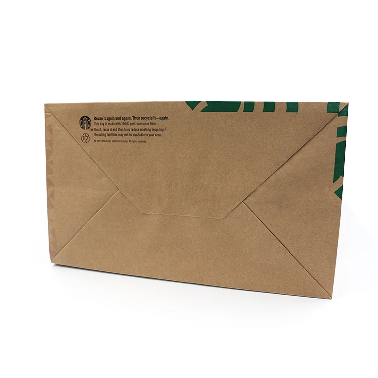
custom printing food carryout packaging twisted handles brown kraft takeaway paper carrier bag 