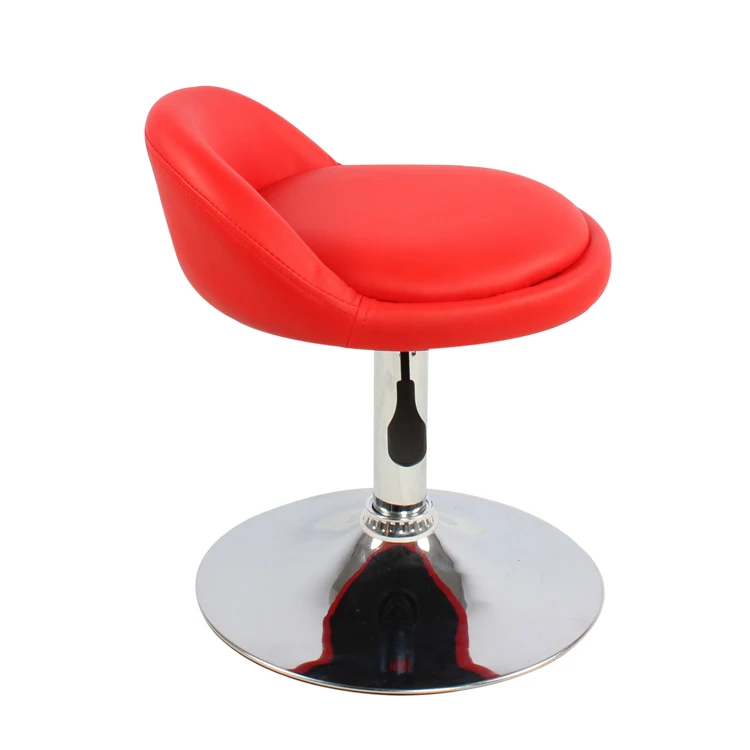 Commercial Minimalist Round Seat Small Backrest Swivel Bar Stool for Club Salon