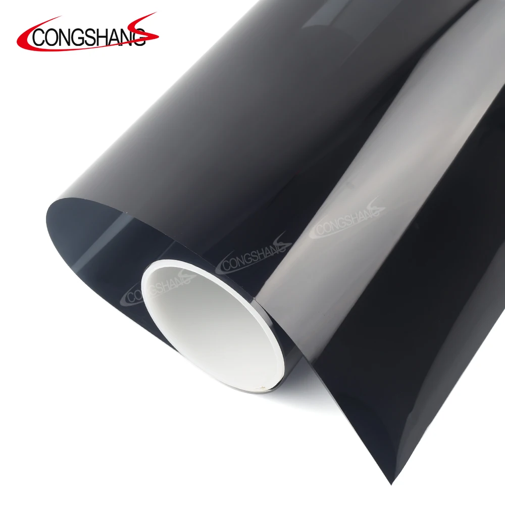Self adhesive building glass film residential window tinting building window insulation solar film one way black tint