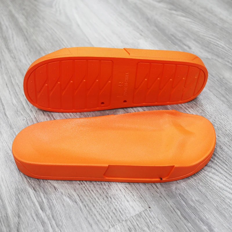 custom shoes sole pu slippes outsole custom design,  Environmental friendly PVC cheap ladies and men slides outsole