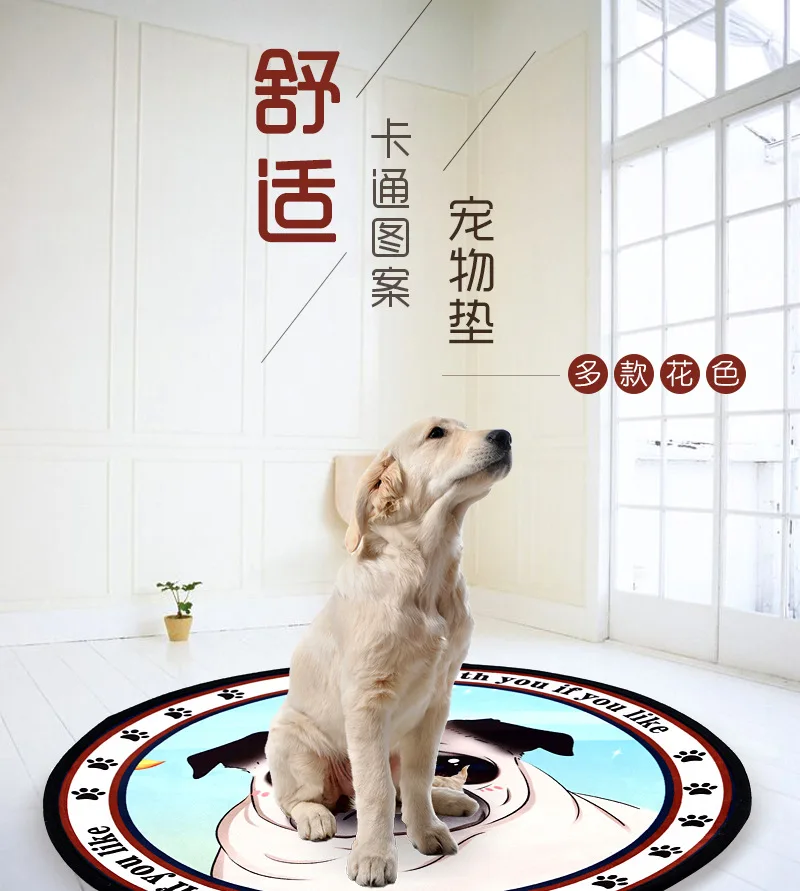 Hot Sale New 26 Cartoon Pattern Soft Comfortable Durable Plus Velvet Non-slip Wear Resistant Bite Resistant Washable Pet Dog Mat