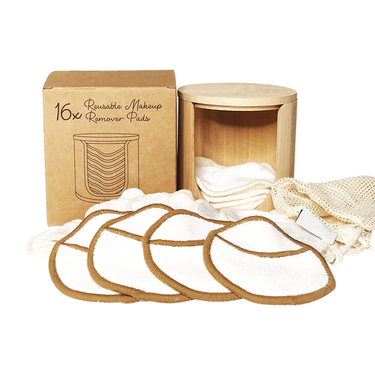 High Quality Custom Remover Organic Cotton Bamboo Reusable Makeup Pads