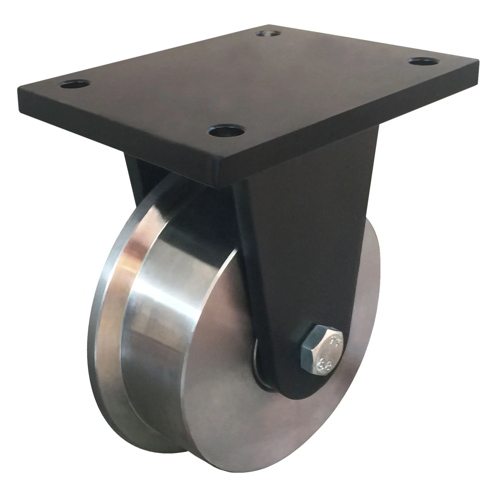 CARBON STEEL FLANGED  WHEELS WITH ELECTRO-WELDED FIXED CASTOR