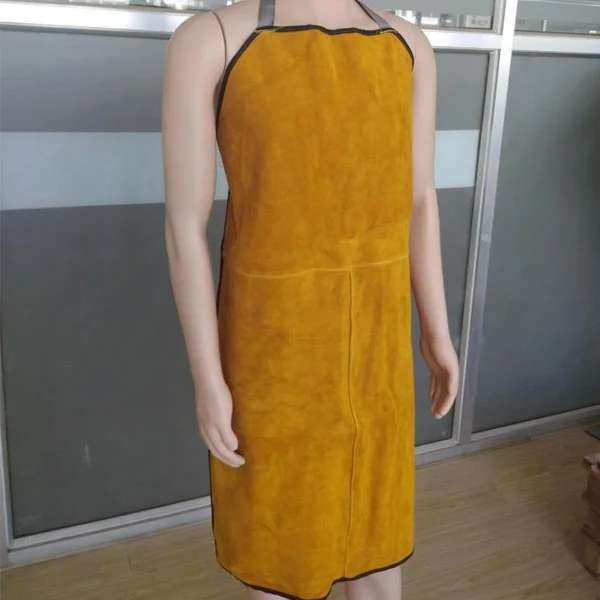 Flame Resistant Welding Leather Apron High Quality Heat Protective Welding Apron Industrial Welding Apron