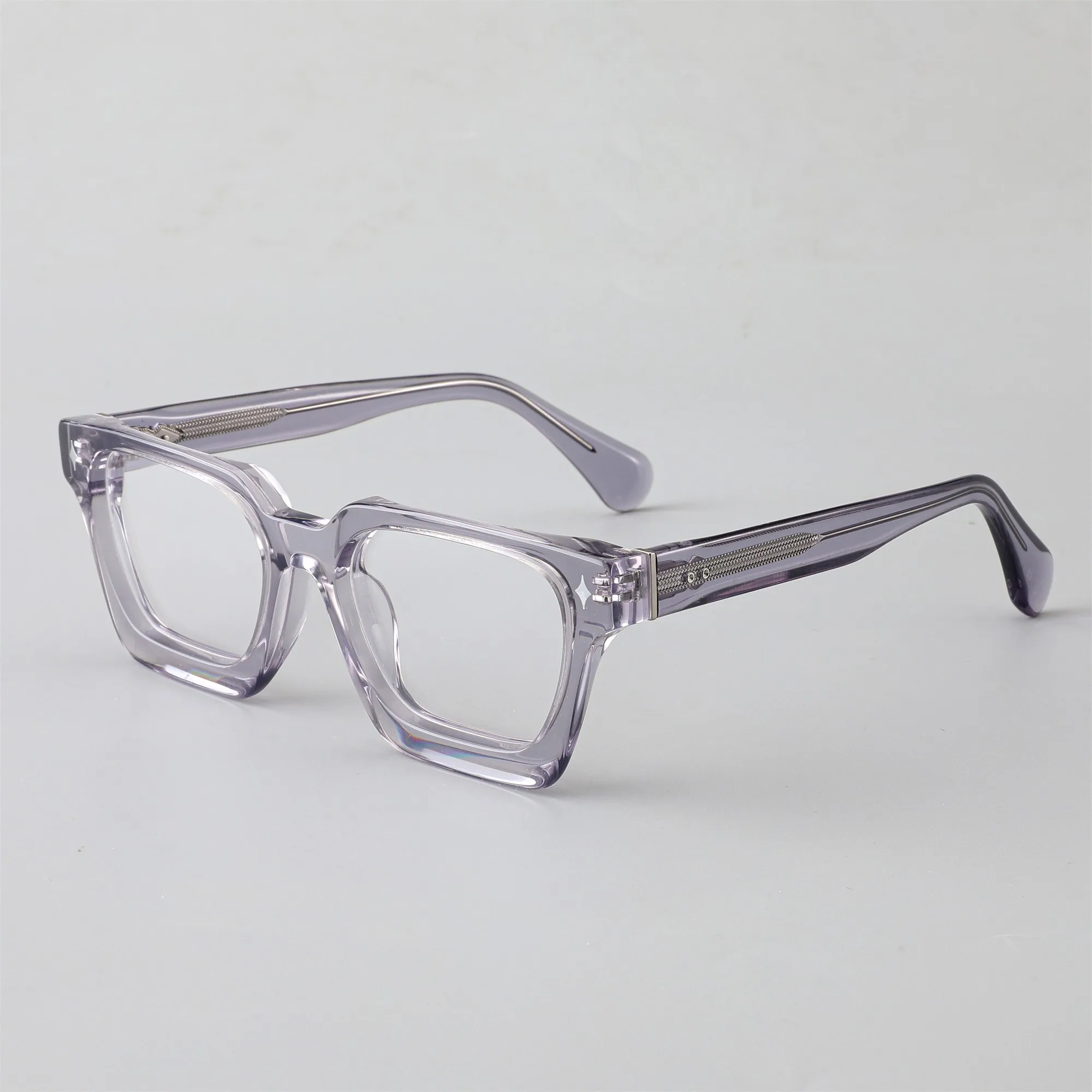 F3302 Vintage Square Glasses Frame Men Classic Candy Color Green Glasses Hand Made 8.0mm Acetate Eyeglasses For Male
