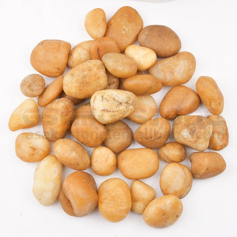 Natural Polished White River Rock Mixed Cobble Yellow Pebble Red Stone Black Cobblestone Patio Decoration Garden Landscaping